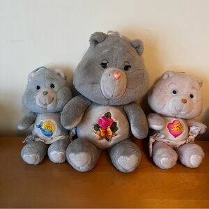 Lot of 3 vintage Care Bears 1983 Baby Hugs Bear and Grams Bear